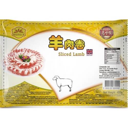 Hongs Sliced Lamb 400g