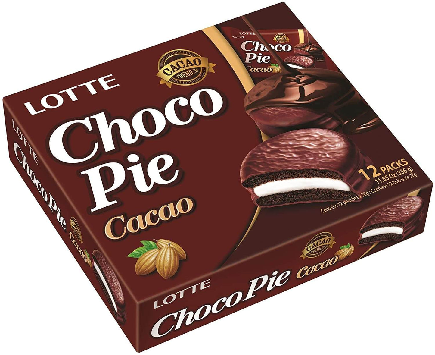 Lotte Choco Pie Cacao Flavour 12 Packs