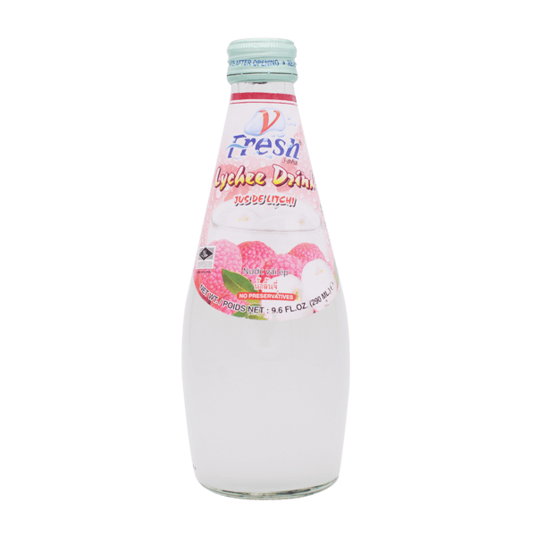 V Fresh Lychee Drink 290ml Glass Bottle